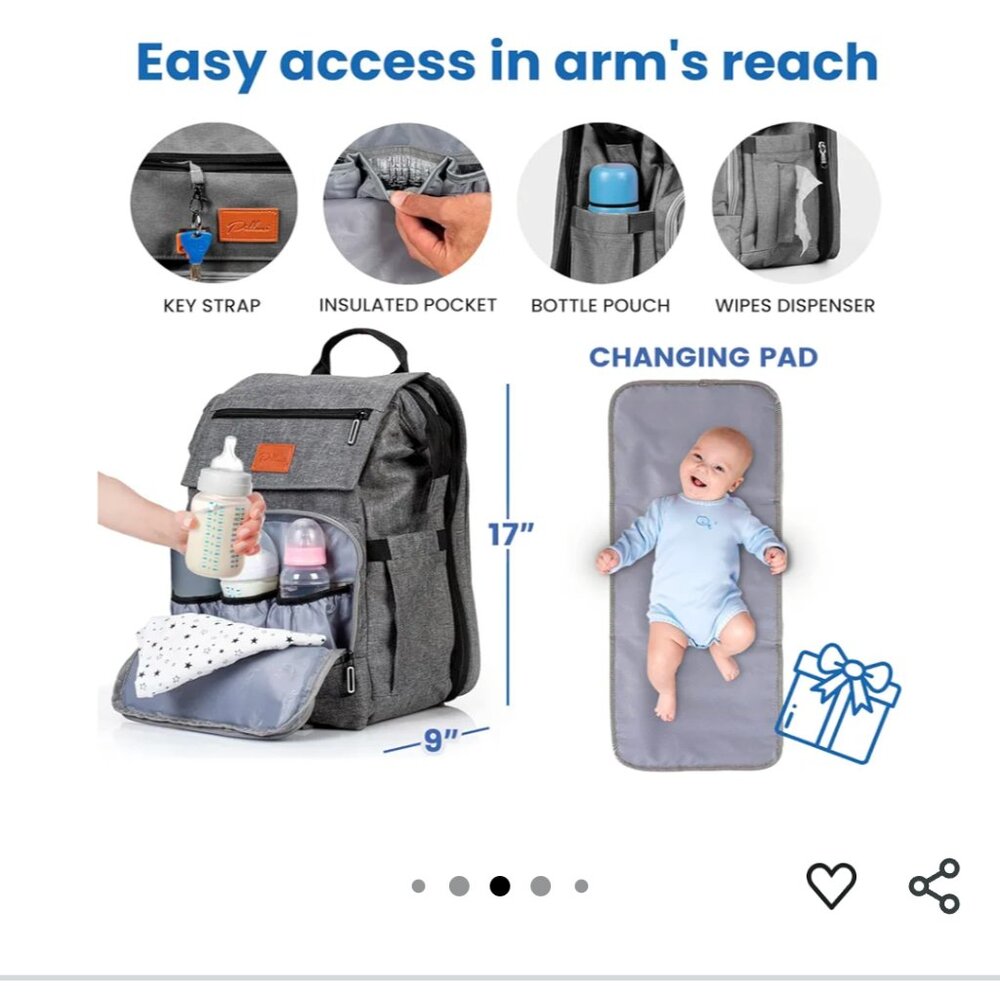 Pillani baby diaper bag backpack